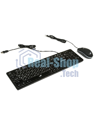 Комплект клавиатура+мышь Dialog Gan-Kata KMGK-1707U проводной, USB, 1600 DPI, чёрный