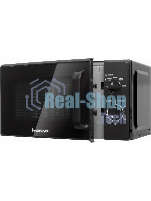 Микроволновая печь home HMM207DB черный, 20 л, 700 Вт, переключатели - поворотный механизм