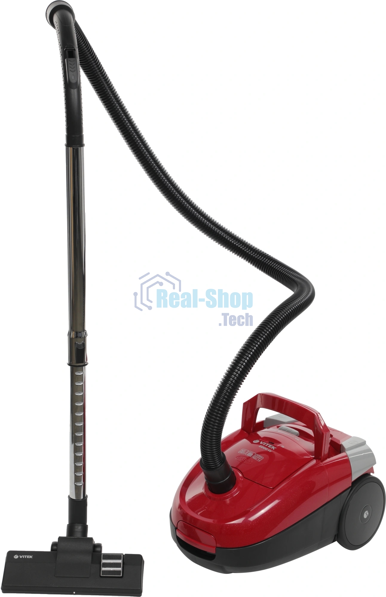Пылесос Vitek VT-1820 красный/черный, 400/2200 Вт, уборка сухая, пылесборник мешок 4 л