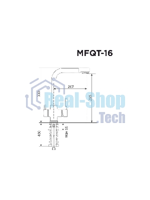 Кухонный смеситель Maunfeld MFQT-16LBG светло-бежевый