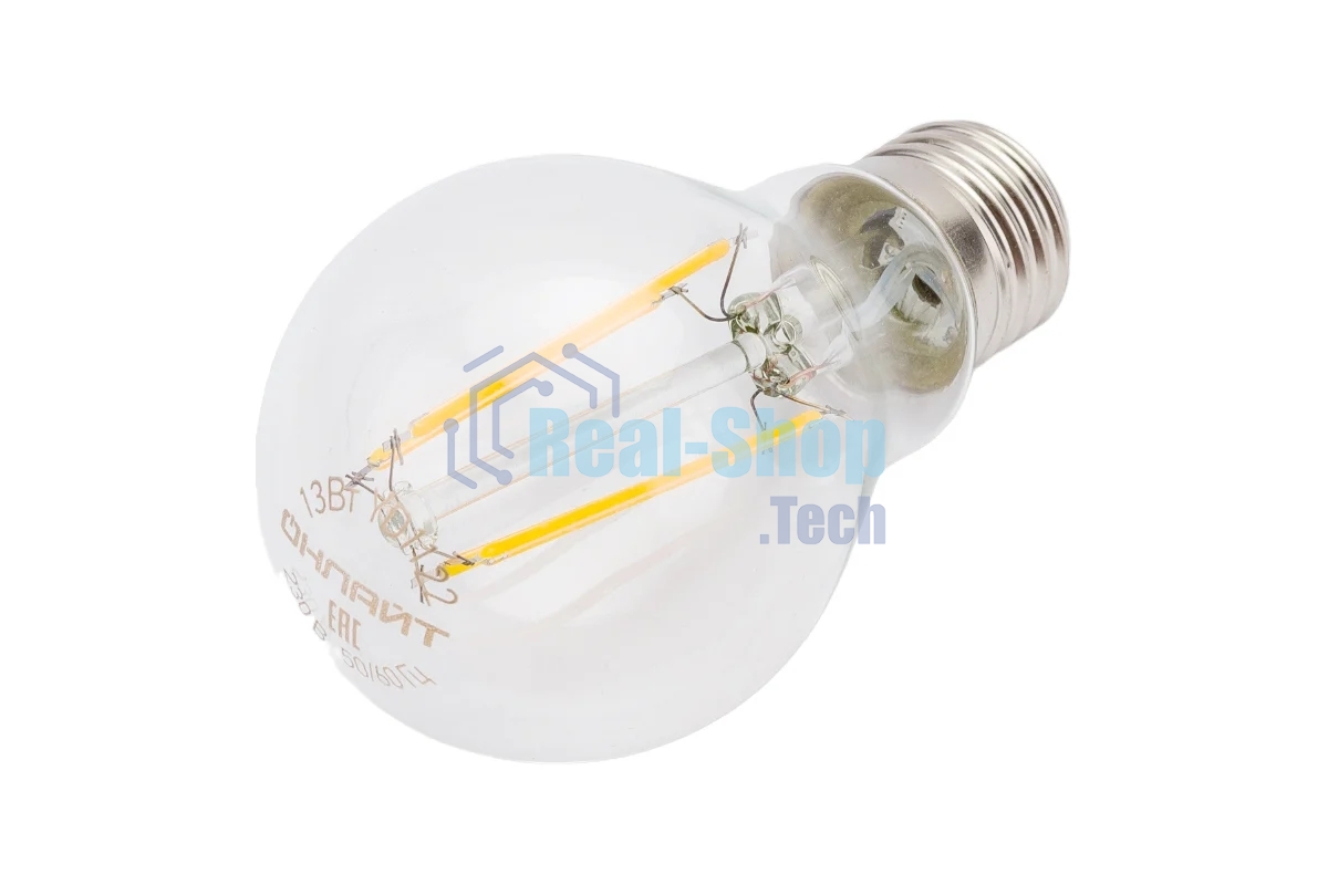 Лампа светодиодная ОНЛАЙТ OLL-F-A60-13-230-2.7K-E27 80876