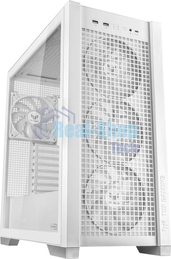 Компьютерный корпус ASUS TUF GAMING GT302 TG ARGb белый/GT302/ARGb FANS/WHT (90DC00I3-B19000)