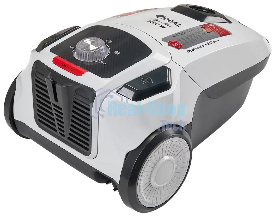 Пылесос IDEAL VC-2000 серый, 450/2000 Вт, уборка сухая, пылесборник мешок 2.3 л