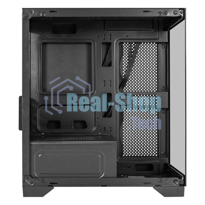 Компьютерный корпус Minitower ExeGate i3 SEA LE (mATX, без БП, 1хUSB+1хUSB 3.0, HD аудио, черный, передняя и боковая панели - закаленное стекло)