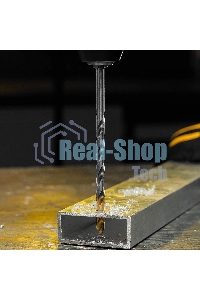 Сверло спиральное по металлу Denzel 7,5 х 156 мм, Р6М5, Golden Tip, удлиненное