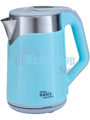 Чайник электрический Oasis K-21SPL голубой 2л 1800 Вт