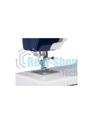 Швейная машина Janome SP903 белый/синий, электромеханическая, вертикальный качающийся, 25 операций, автоматическая петля
