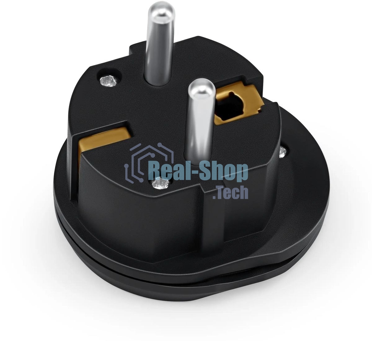 Адаптер-переходник Buro BU-PA01-B, 1 розетка, черный (пакет ПЭ)