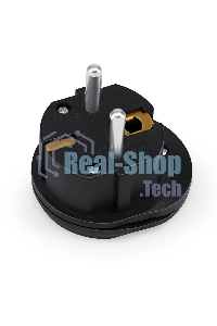 Адаптер-переходник Buro BU-PA01-B, 1 розетка, черный (пакет ПЭ)