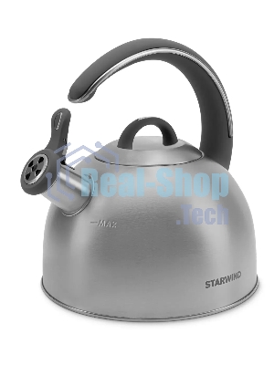 Чайник для плиты Starwind Chef Family 2.8 л, серебристый, металлический (SW-CH1106)