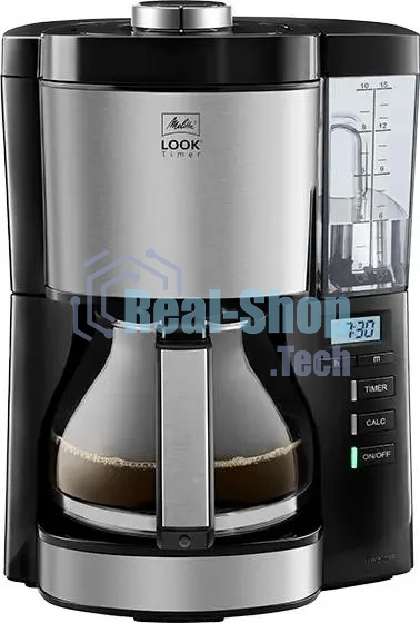 Кофеварка капельная Melitta Look V Therm Timer Black Filter черный/нержавеющая сталь, исп. кофе - молотый, 1.25 л, 1000 Вт