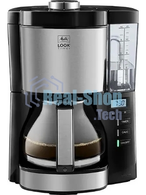 Кофеварка капельная Melitta Look V Therm Timer Black Filter черный/нержавеющая сталь, исп. кофе - молотый, 1.25 л, 1000 Вт