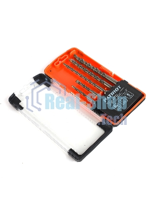 Набор буров PATRIOT SDS Plus, 5 шт: 5x110 мм, 6x110 мм, 6x160 мм, 8x160 мм, 10x160 мм в боксе