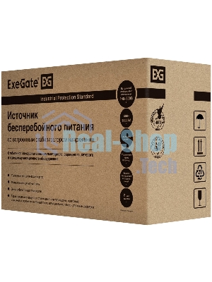 Источник бесперебойного питания ExeGate SpecialPro UNB-2200.LED.AVR.EURO.RJ 2200VA/1300W, LED, AVR, 4 евророзетки, RJ45/11, черный