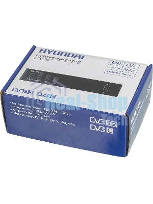 Приставка для цифрового ТВ Hyundai H-DVB440 черный, DVB-T2, DVB-T, DVB-C, HDMI, USB 2.0 x2