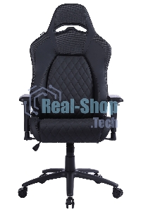 Кресло игровое Cactus CS-CHR-130-M, массажное, с подголовником, черный