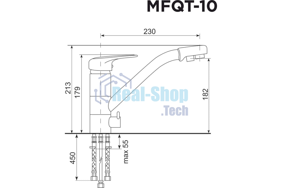 Кухонный смеситель Maunfeld MFQT-10B черный