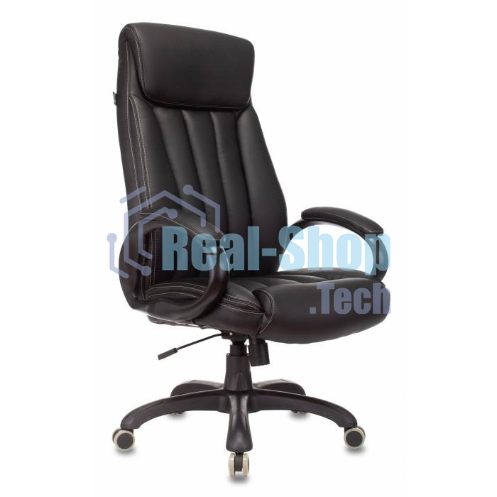 Кресло руководителя Бюрократ T-9922N Leather Venge Black черный, эко.кожа, крестовина пластик