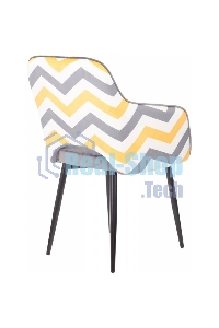 Кресло офисное Бюрократ CH-380F серая жемчужина Italia 26, зигзаг, на ножках металл