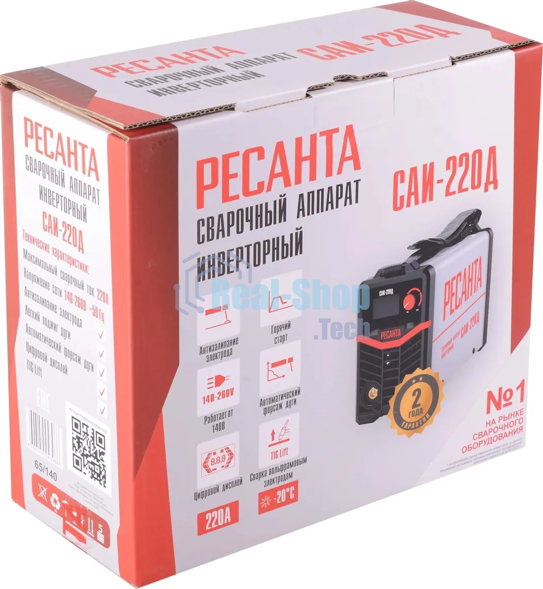 Сварочный аппарат Ресанта САИ-220Д инвертор ММА/TIG 7.8кВт