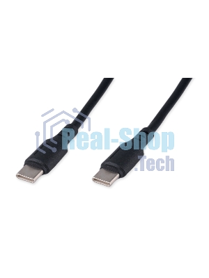 Кабель USB2.0 Cablexpert CC-USB2-CMCM-100-1M, Type-C/Type-C, 5A, 100Вт, PD/QC3.0, медь, 1м, черный, пакет
