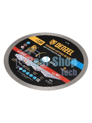 Диск алмазный отрезной Denzel ф230 х 22,2 мм, Сплошной, мокрое резание, HWD92