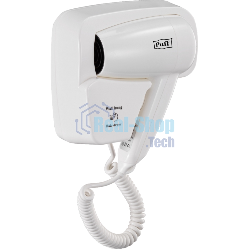 Фен Puff 1200 белый, 1200 Вт