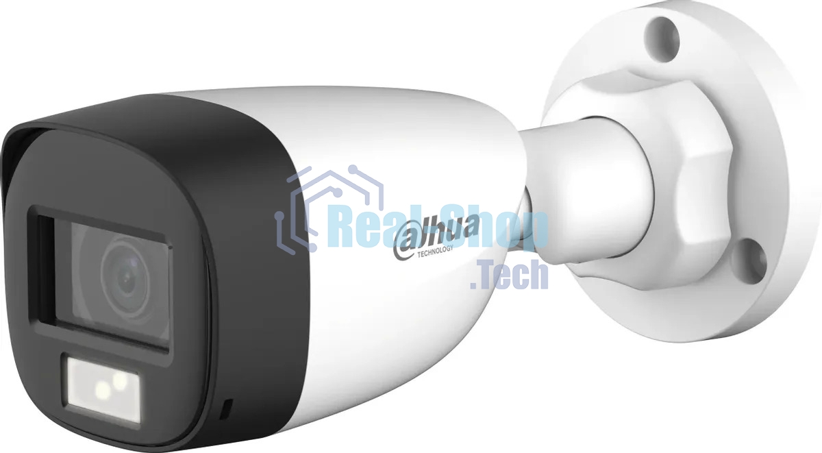 Камера видеонаблюдения Dahua DH-HAC-HFW1200CLP-IL-A-0360B-S6, HDCVI, 2 Мп, 3.6 мм, белая