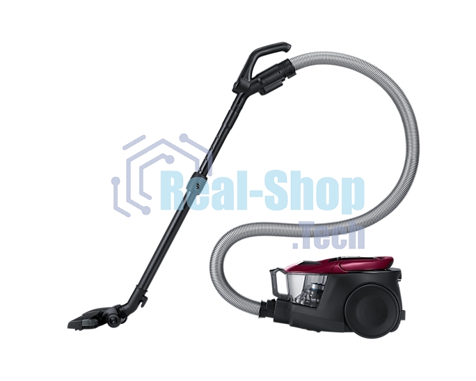 Пылесос Samsung VC18M31A0HP бордовый/черный, 380/1800 Вт, уборка сухая, пылесборник контейнер 2 л