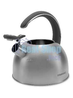 Чайник для плиты Starwind Chef Family 2.8 л, серебристый, металлический (SW-CH1106)