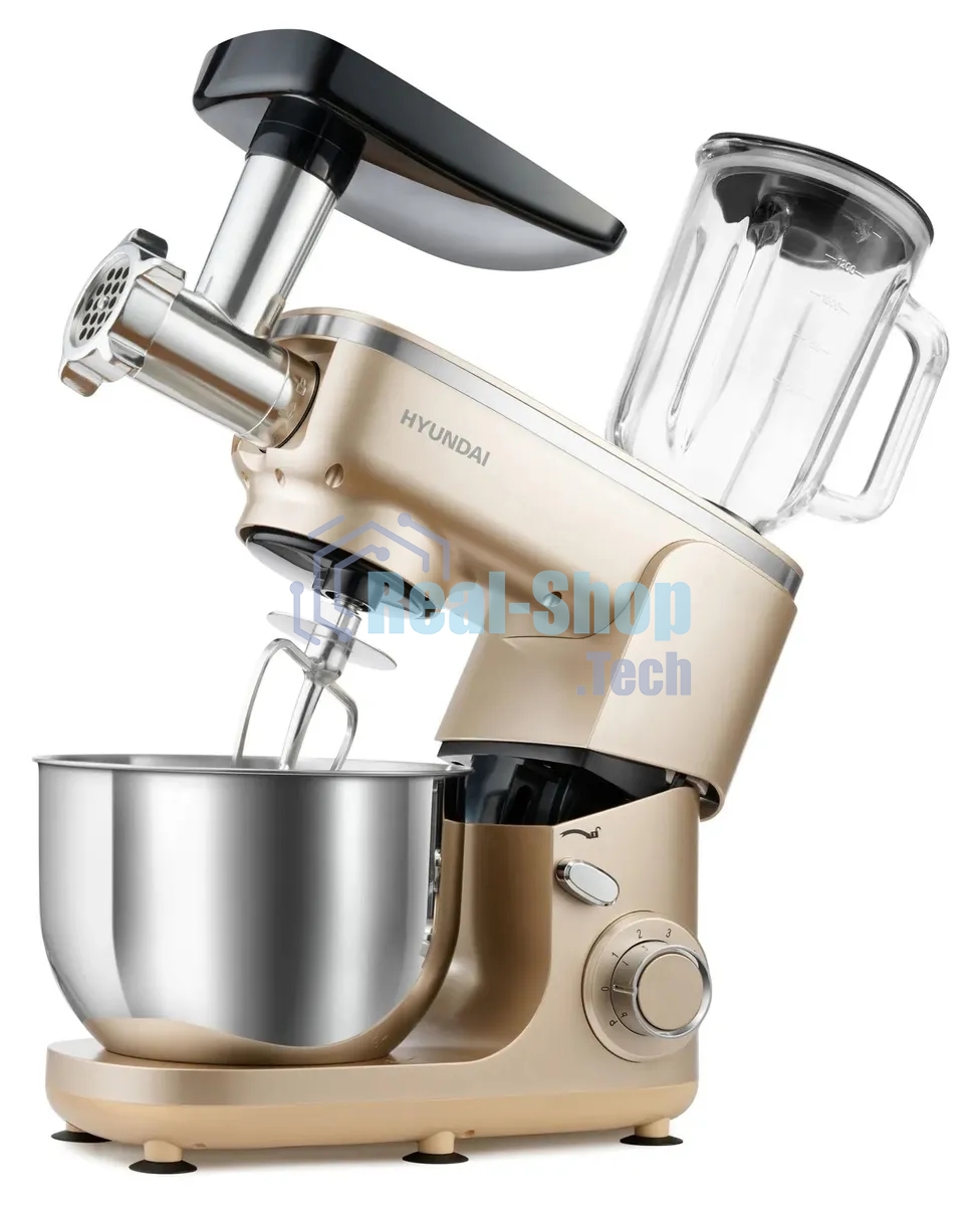 Кухонная машина Hyundai HYM-S7451 планетар.вращ. 1400Вт золотистый
