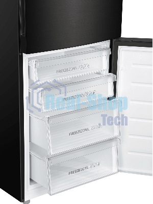Холодильник Haier C4F740CBXGU1 черный двухкамерный 286/115л морозилка снизу, No Frost