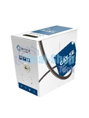 Кабель витая пара UTP 5bites US6575-305A, бухта 305м, Cat.6, 4 пары, одножильный, 23awg, 4X2X1/0.50, CCA/PVC/BLUE