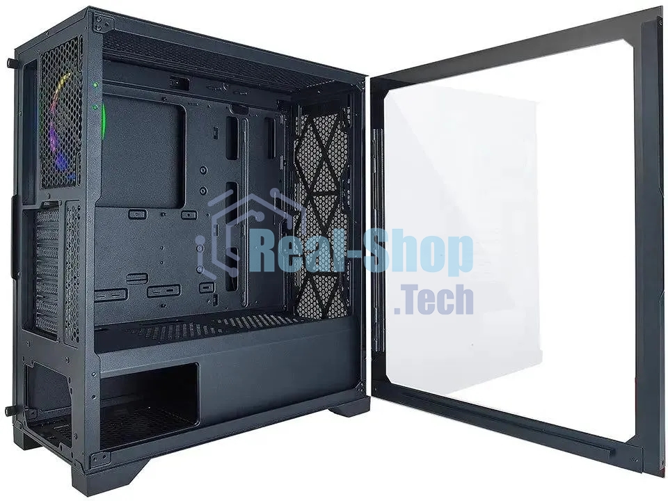 Компьютерный корпус Azza Hive черный без БП ATX 8x120мм 5x140мм 2xUSB 2.0 1xUSB 3.0 audio bott PSU