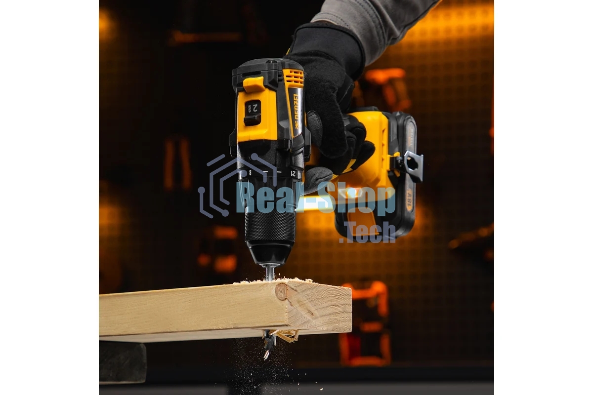 Дрель-шуруповерт аккумуляторная Denzel BLDL-18-0, 18В, Без АКБ и ЗУ