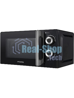 Микроволновая печь Hyundai HYM-M2054 черный/серебристый, 20 л, 700 Вт, переключатели - поворотный механизм