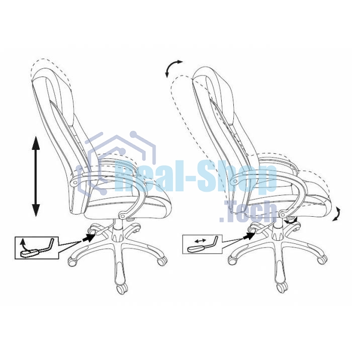 Кресло руководителя Бюрократ T-9922N Leather Venge Black черный, эко.кожа, крестовина пластик