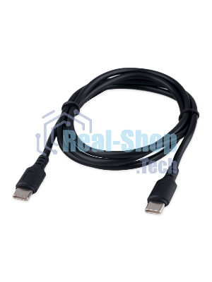 Кабель USB2.0 Cablexpert CC-USB2-CMCM-100-1M, Type-C/Type-C, 5A, 100Вт, PD/QC3.0, медь, 1м, черный, пакет