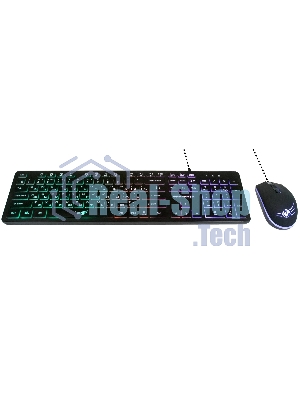 Комплект клавиатура+мышь Dialog Gan-Kata KMGK-1707U проводной, USB, 1600 DPI, чёрный