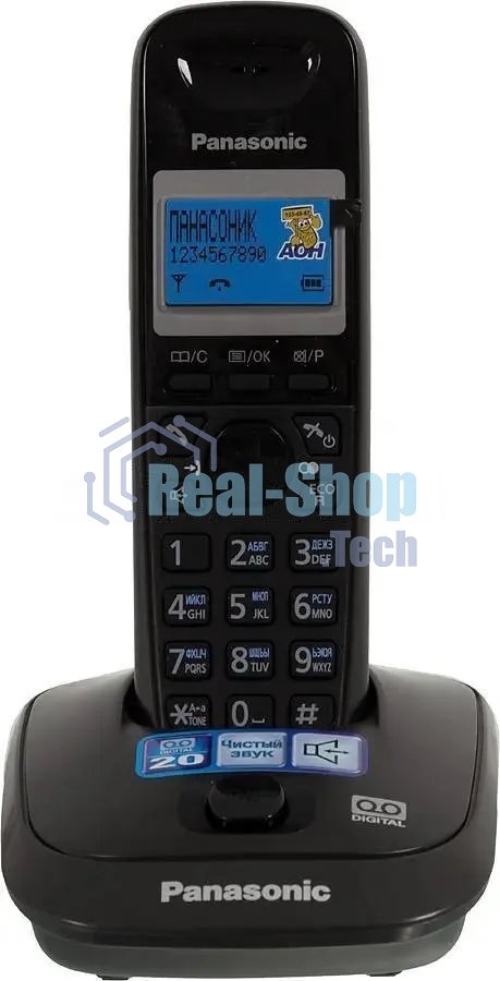 Телефон беспроводной (DECT) Panasonic KX-TG2521RUT (титан) АОН, Caller ID,спикерфон,голосовой АОН,полифония,цифровой автоответчик