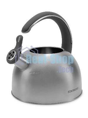 Чайник для плиты Starwind Chef Family 2.8 л, серебристый, металлический (SW-CH1106)