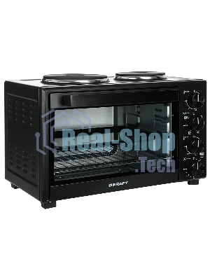 Мини-печь Kraft KFC-MOHP 380 HBL 38 л, 1600 Вт, черный