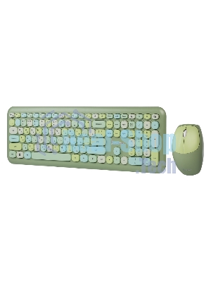 Комплект клавиатура+мышь Smartbuy 666395AG беспроводной, USB, 1000 DPI, зелёный