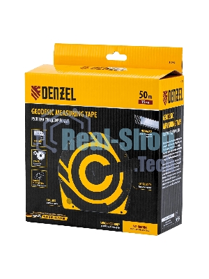 Рулетка геодезическая Denzel 50 м х 15 мм, закрытый корпус, фиберглассовая лента