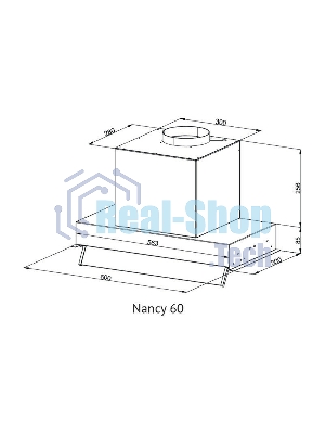 Вытяжка встраиваемая Kuppersberg Nancy 60 черный, 60 см, 850 куб. м/ч, 42 дБ