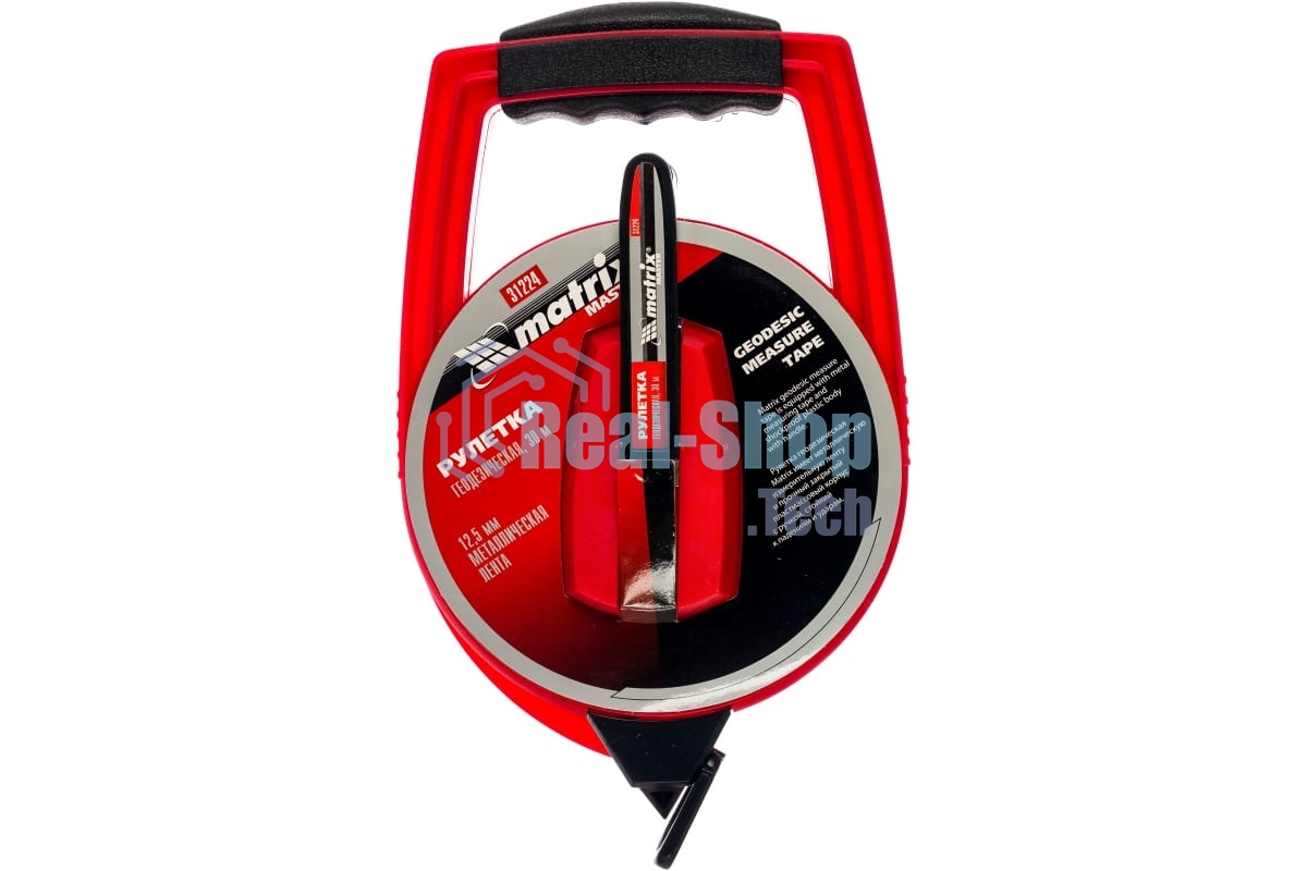 Рулетка геодезическая Matrix 30 м х 12,5 мм, металлическая лента, закрытый корпус