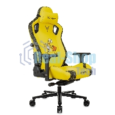 Кресло Knight Craft Dragon желтый, экокожа, 120 кг, механизм качания