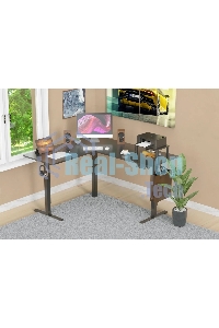 Стол компьютерный Cactus угловой подъемный столешница МДФ черный каркас черный 1600х1400х720х1180 мм (CS-EDXL-BBK)