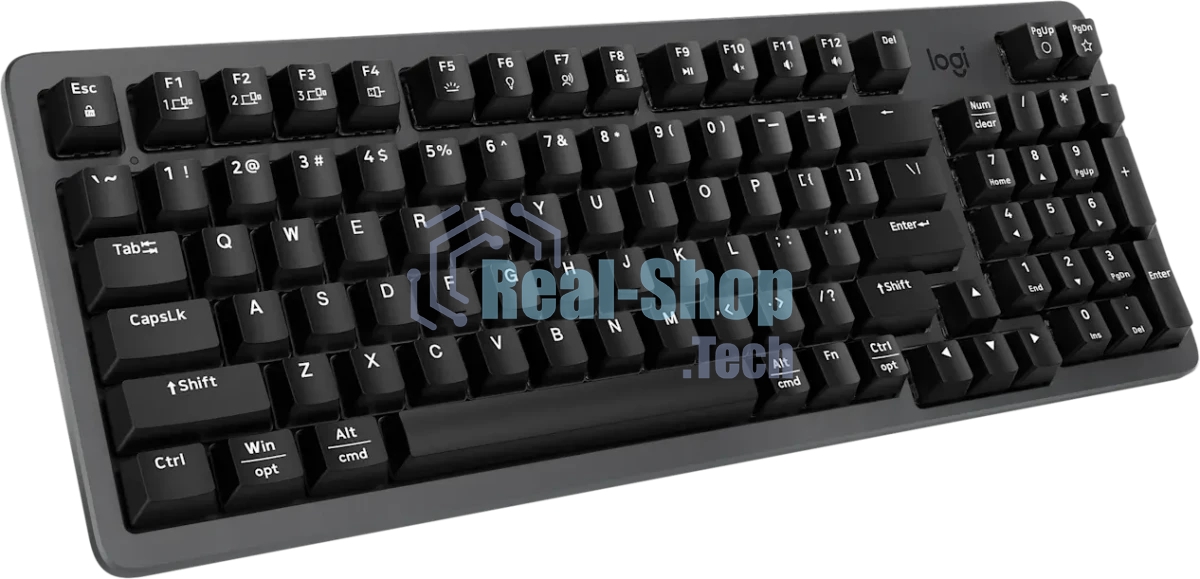 Клавиатура Logitech K868 гибридная, USB Type-A, Bluetooth, радиоканал, чёрный