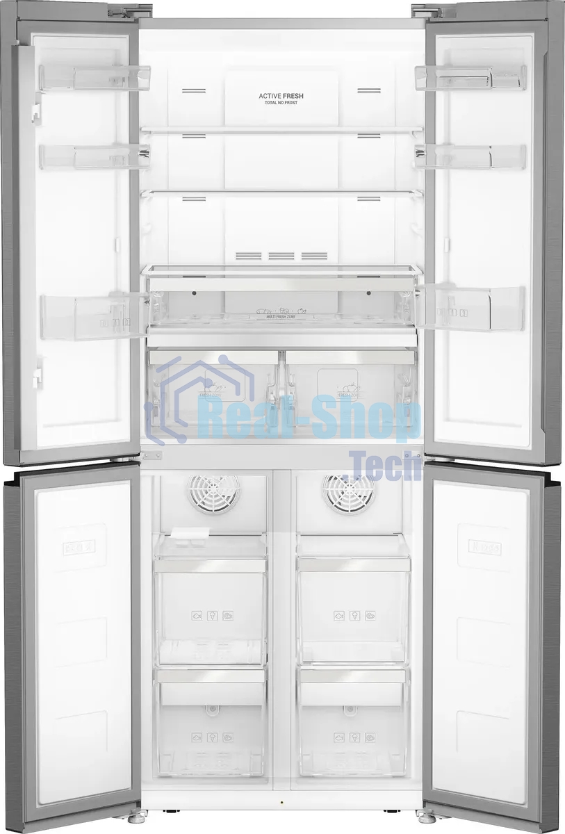 Холодильник Hotpoint HFP4 480I X нержавеющая сталь трехкамерный 300/150л морозилка снизу, No Frost